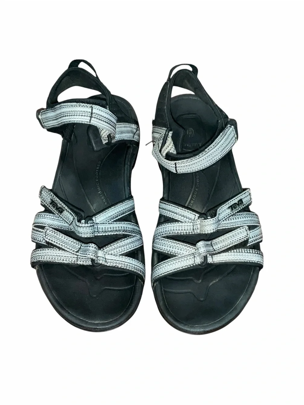 Teva Tirra Sandals Black White Size 8